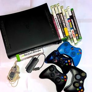 13+ Xbox 360 Lot Console Video games and adapter